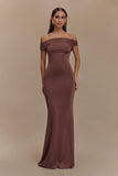 Kinsley Slinky Maxi Dress With Hardware Chocolate