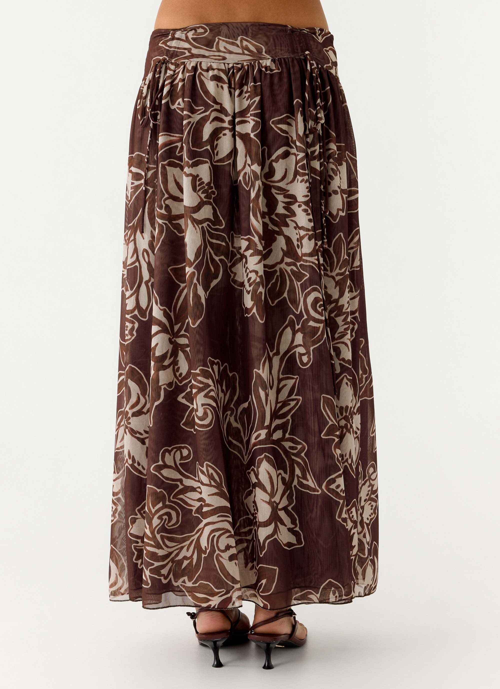 Hot Like Me Maxi Skirt Espresso Meadow