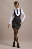 Oxford Black Boucle Sleeveless Pinafore