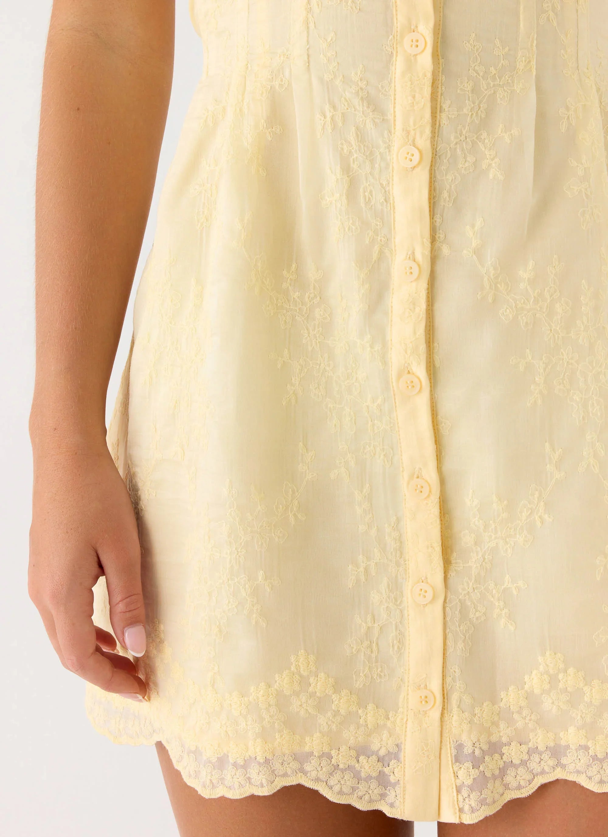 Burning Bright Mini Dress Butter Yellow