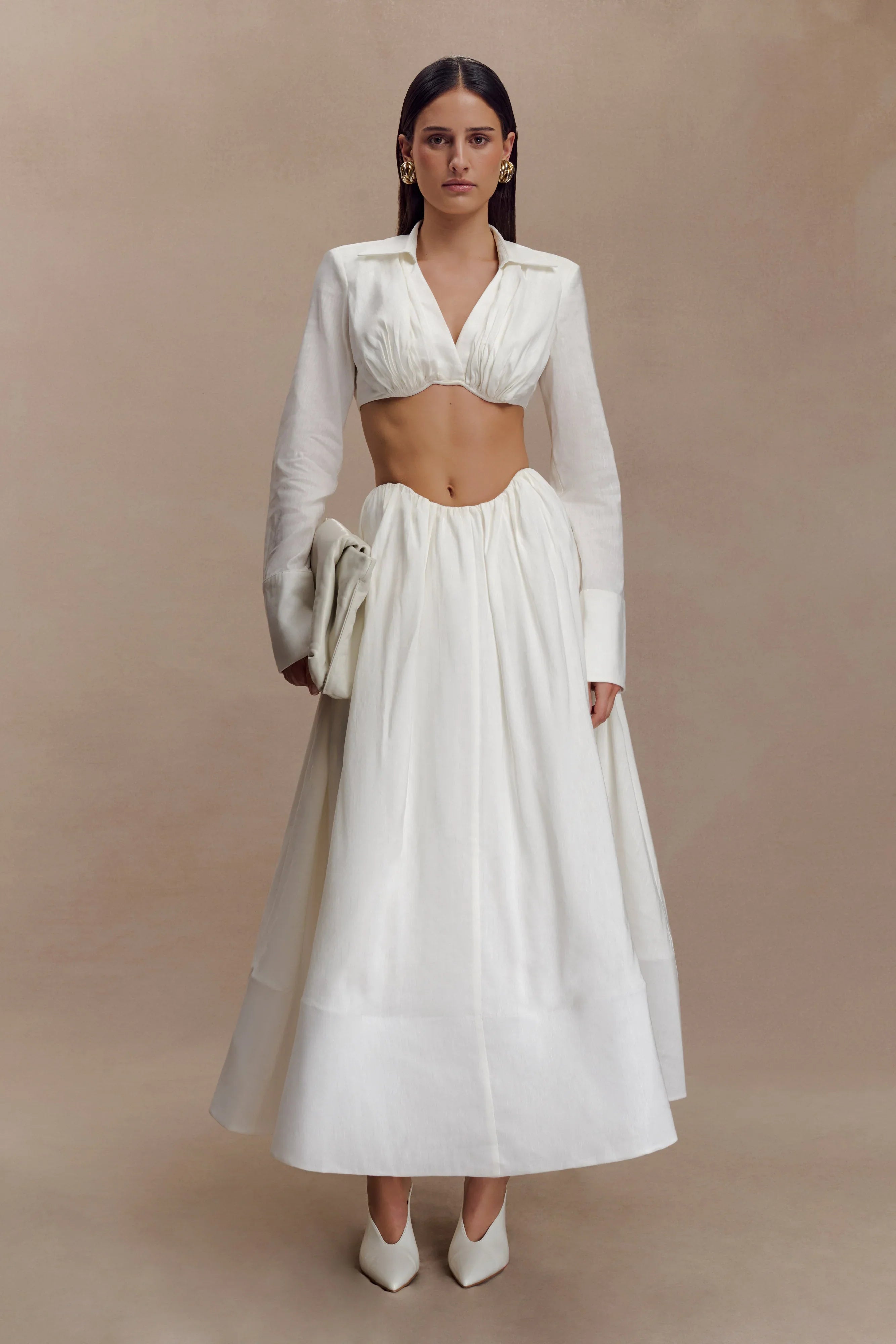 Greta Shirt Bra White