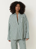 Green Stripe Oversized Shirt