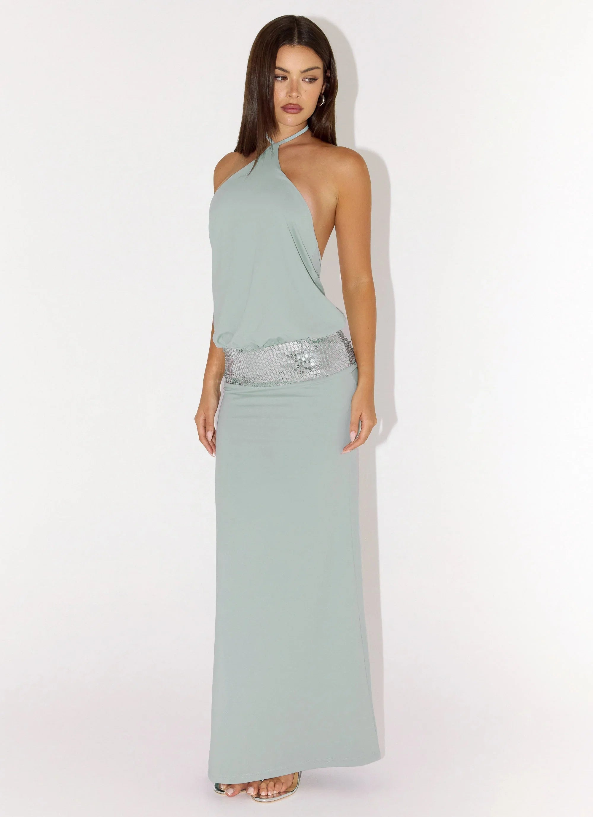 Marcie Halter Maxi Dress Mint