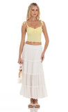 Shoulder Ties Twist Top in Yellow