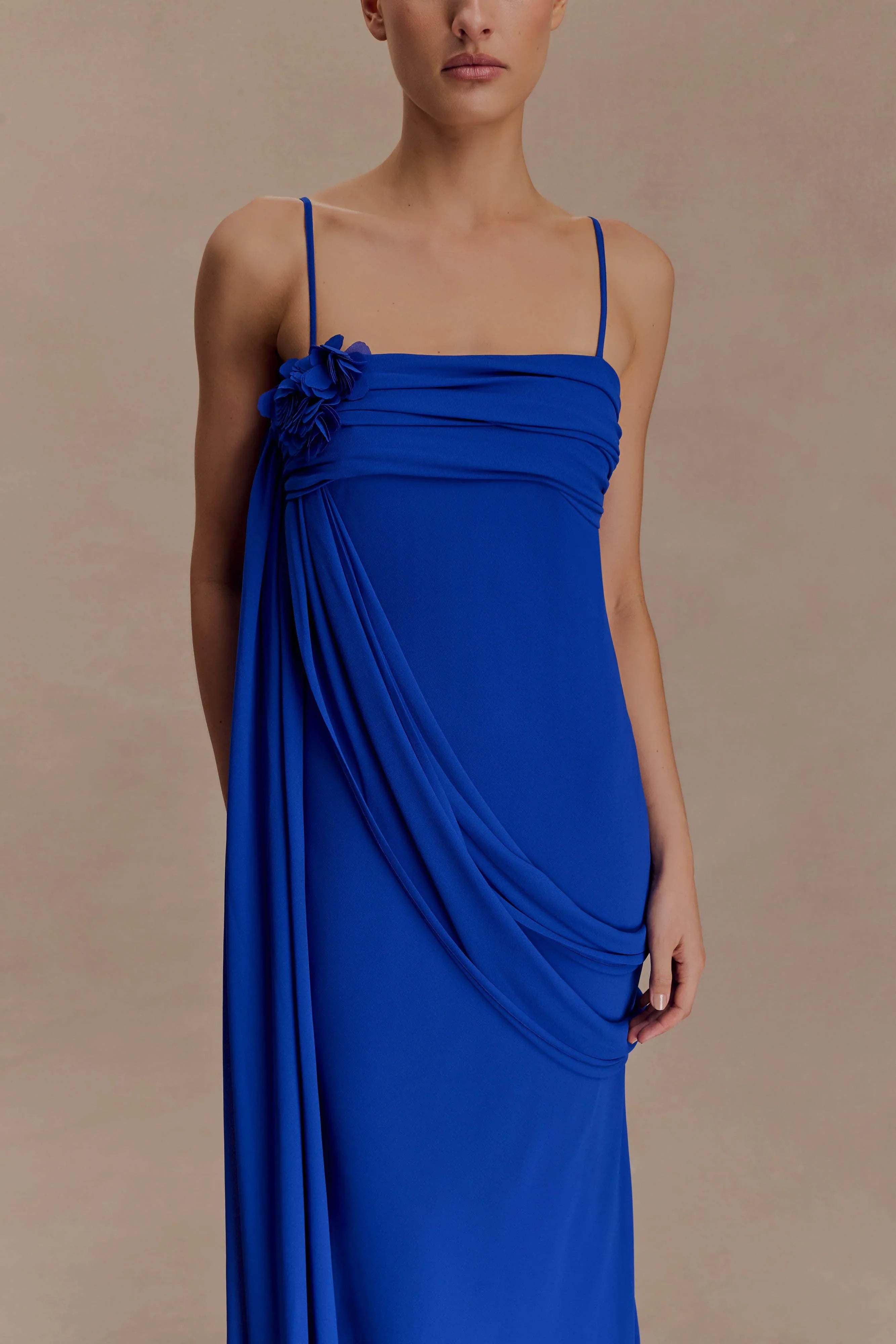 Leena Chiffon Maxi Dress Cobalt