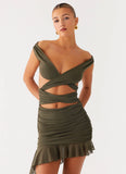 Ivy Whisper Mini Dress Khaki