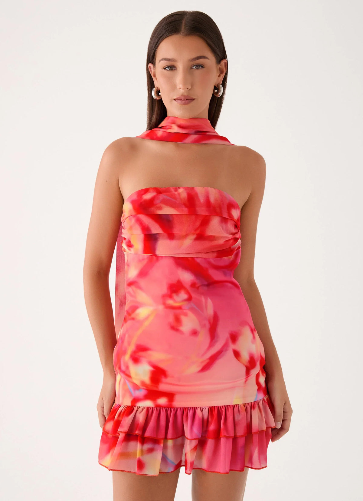 Manon Scarf Mini Dress Sun Blushed Bloom