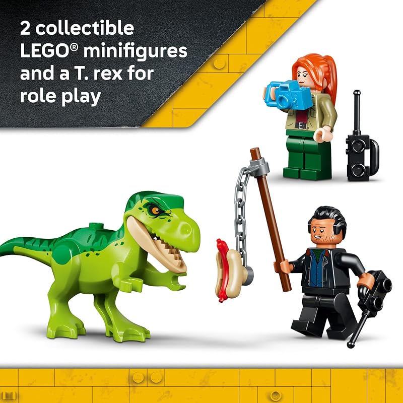 LEGO Jurassic World Young T rex Transport Truck 77978 Building Toy for Boys Girls Ages 4 Dinosaur Toy for Preschoolers Pretend Play 115 pieces Gift for Birthdays