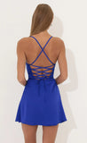 Cutout Wrap Dress in Royal Blue