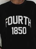 Black Velour Branded Classic Sweatshirt