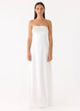 Miftie Beaded Sequin Maxi Dress White