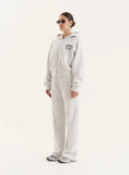 Grey Sports Club Slogan Zip Hoodie