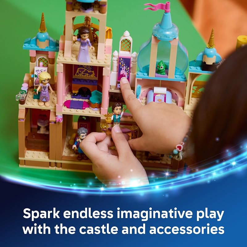 LEGO Disney Princess Rapunzels Castle 43297 Building Toys for Girls Boys Ages 6 Princess Castle Playset Movie Character Figures 676 pieces Gift for Birthdays