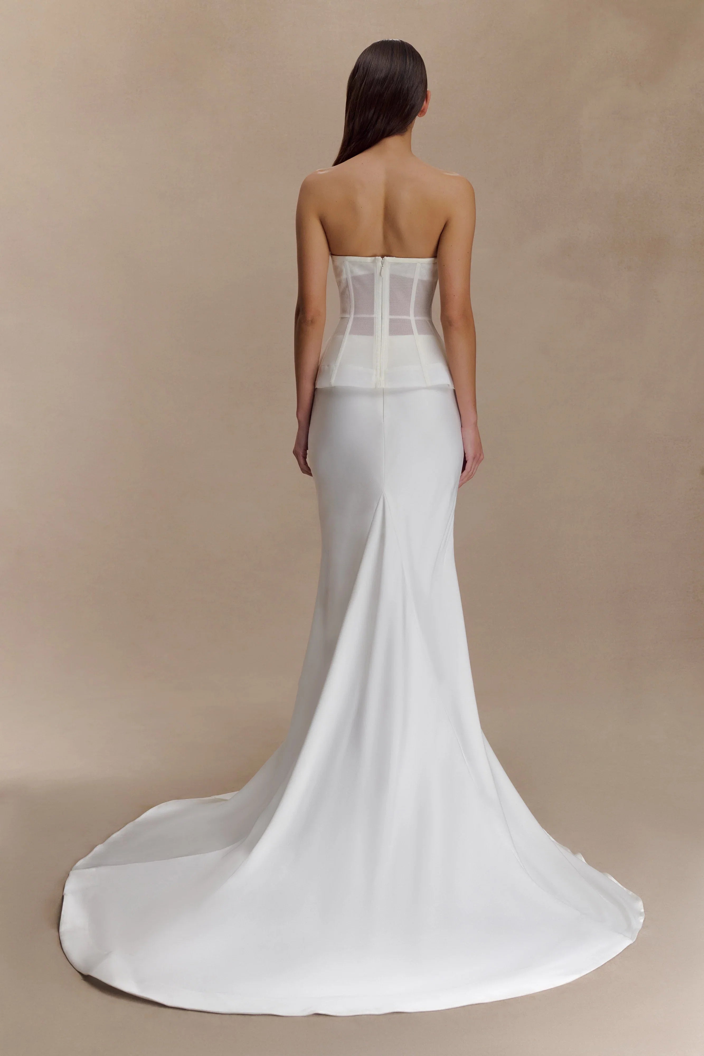 Clara Fishtail Maxi Skirt White