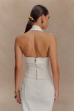 Meadow Corset Halter Top White
