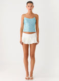 French Exit Sequin Top Blue