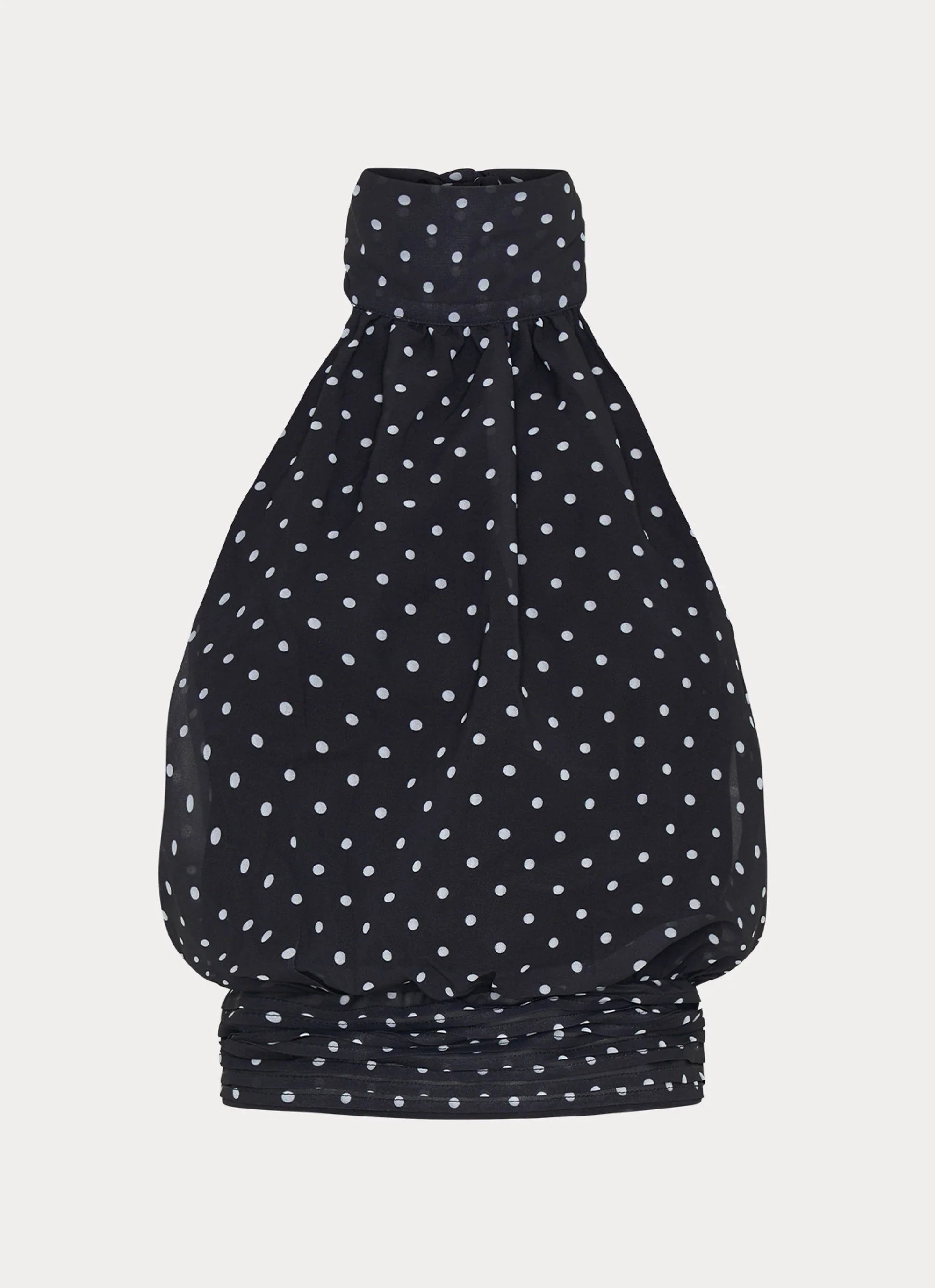 Willow Chiffon Top Black Polkadot