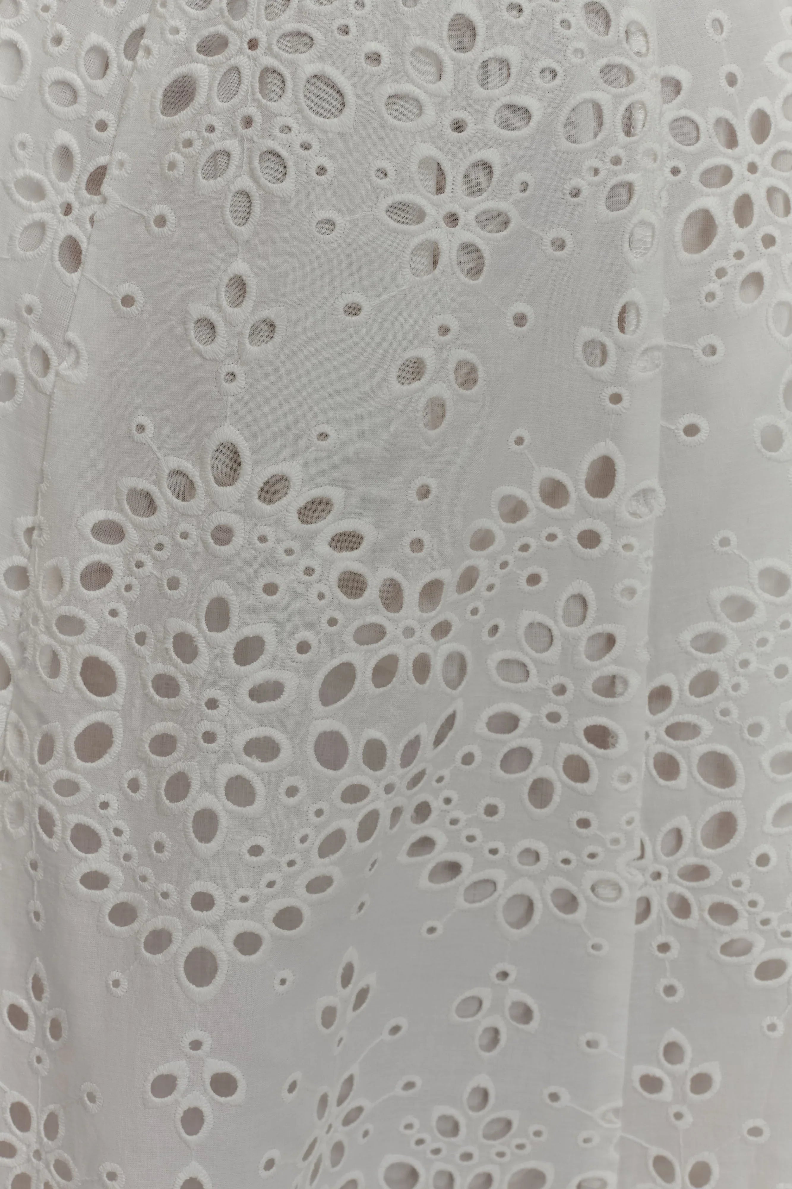 Arla Broderie Midi Skirt White