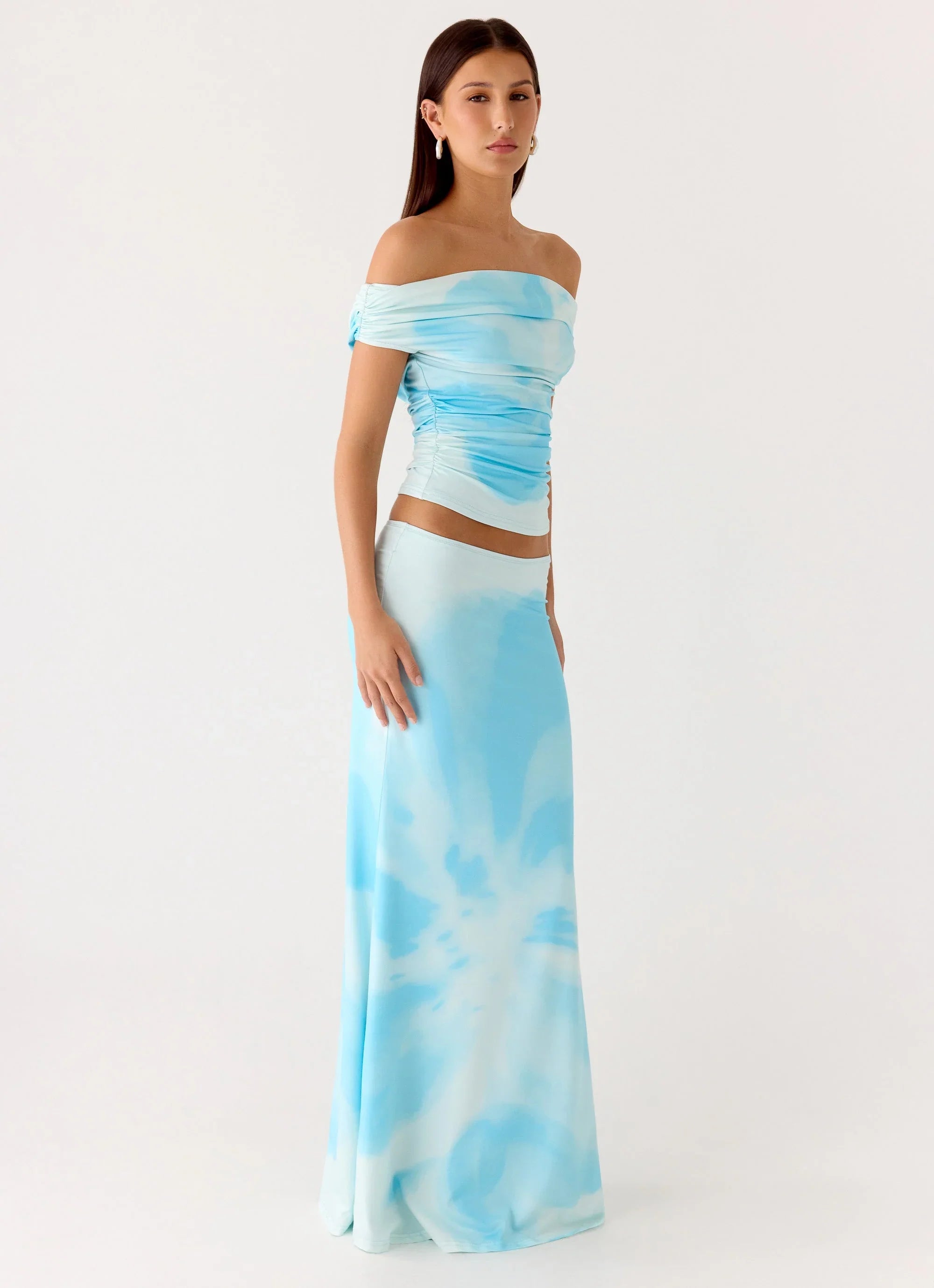 Moka Maxi Skirt Blooming Blue
