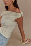 Kinsley Slinky Top With Hardware Ivory