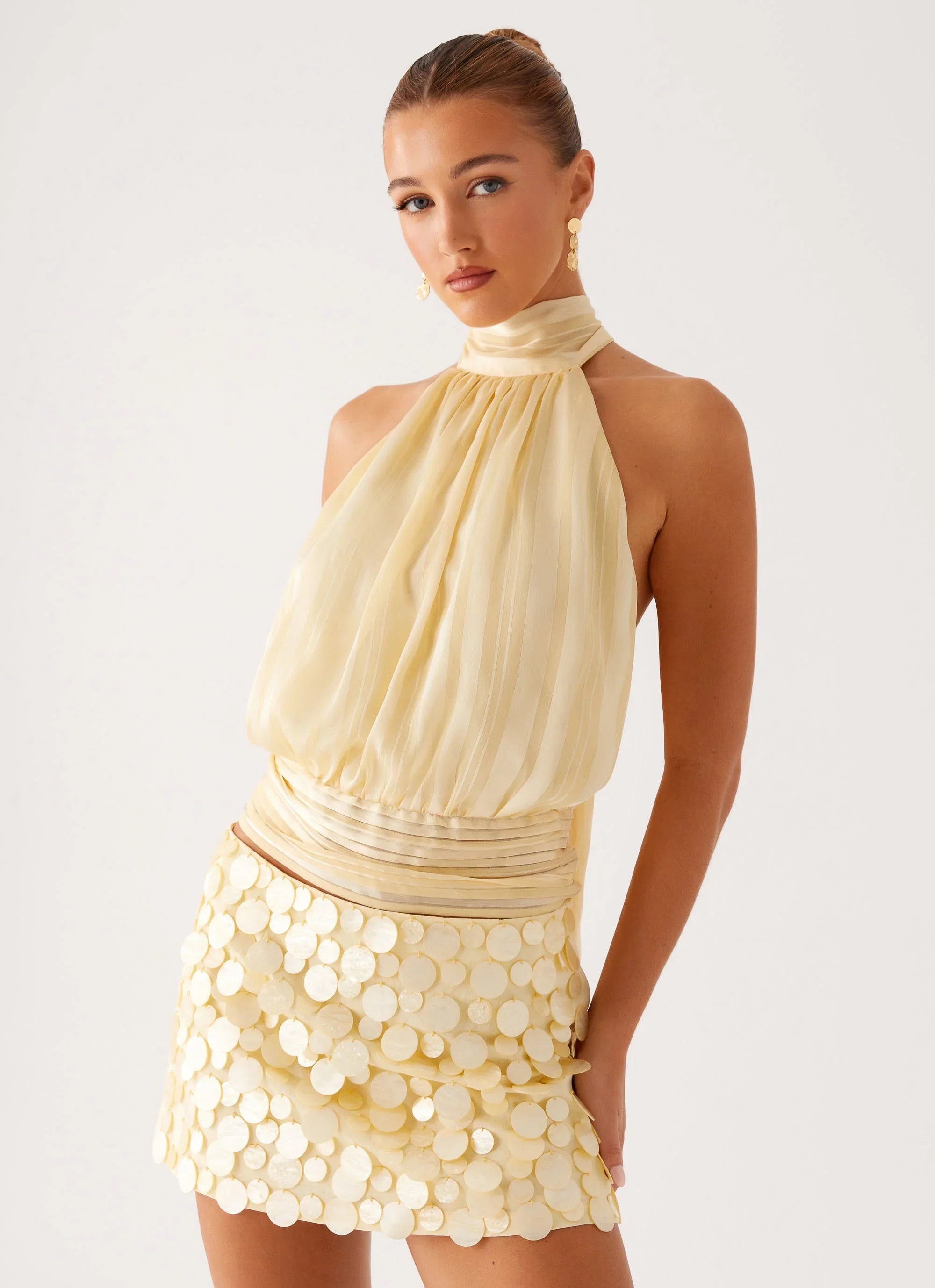Willow Chiffon Top Yellow