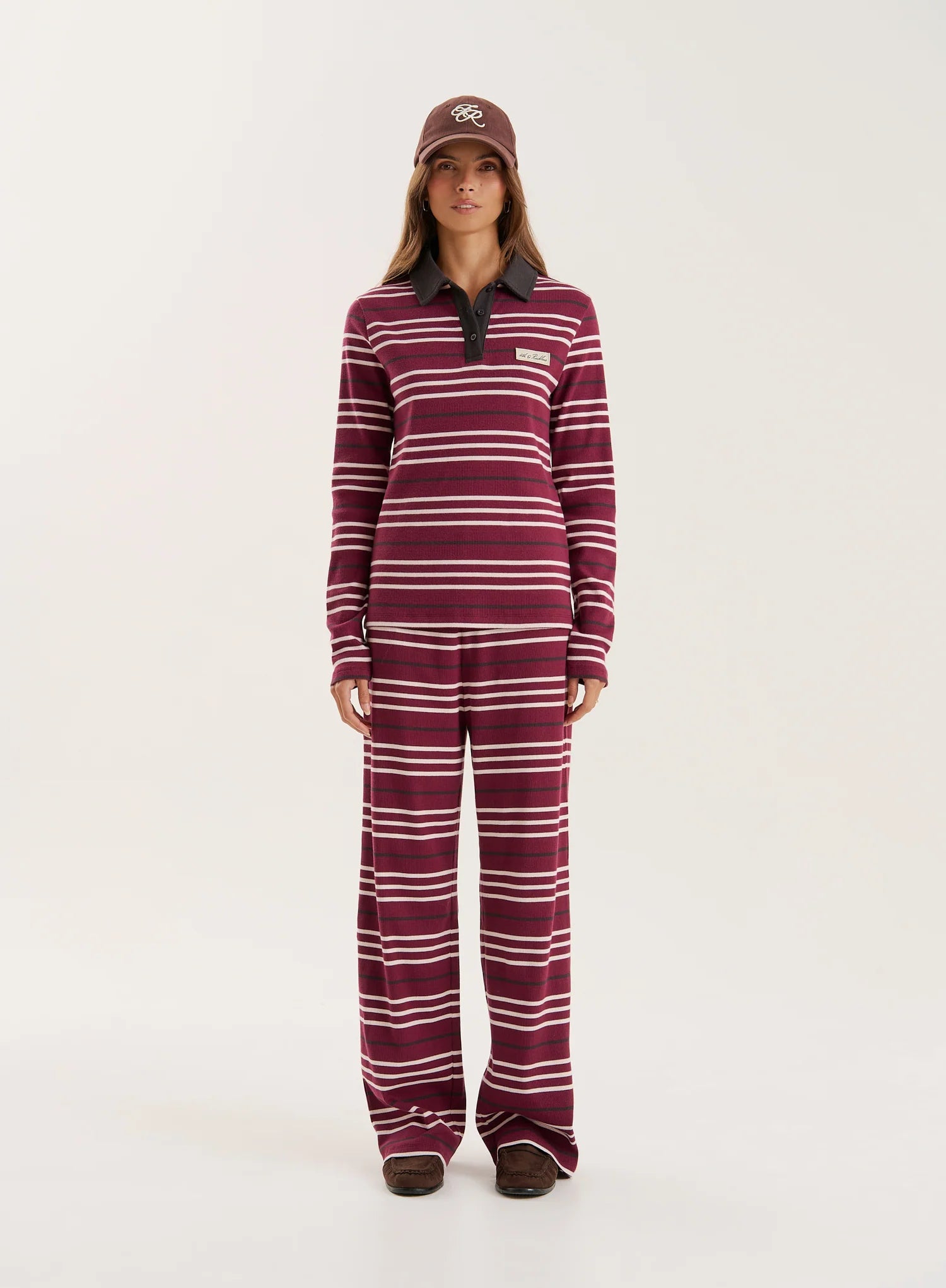 Multi Striped Ribbed Jersey Trousers