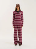 Multi Striped Ribbed Jersey Trousers