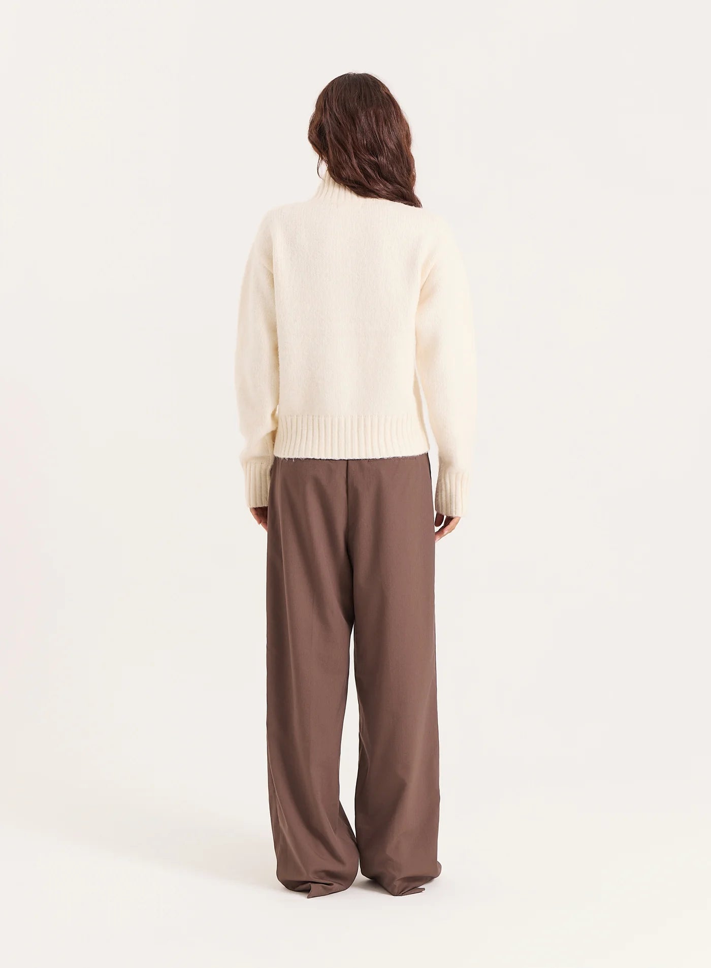 Cream Knitted Ribbed Cuff Button Down Cardigan