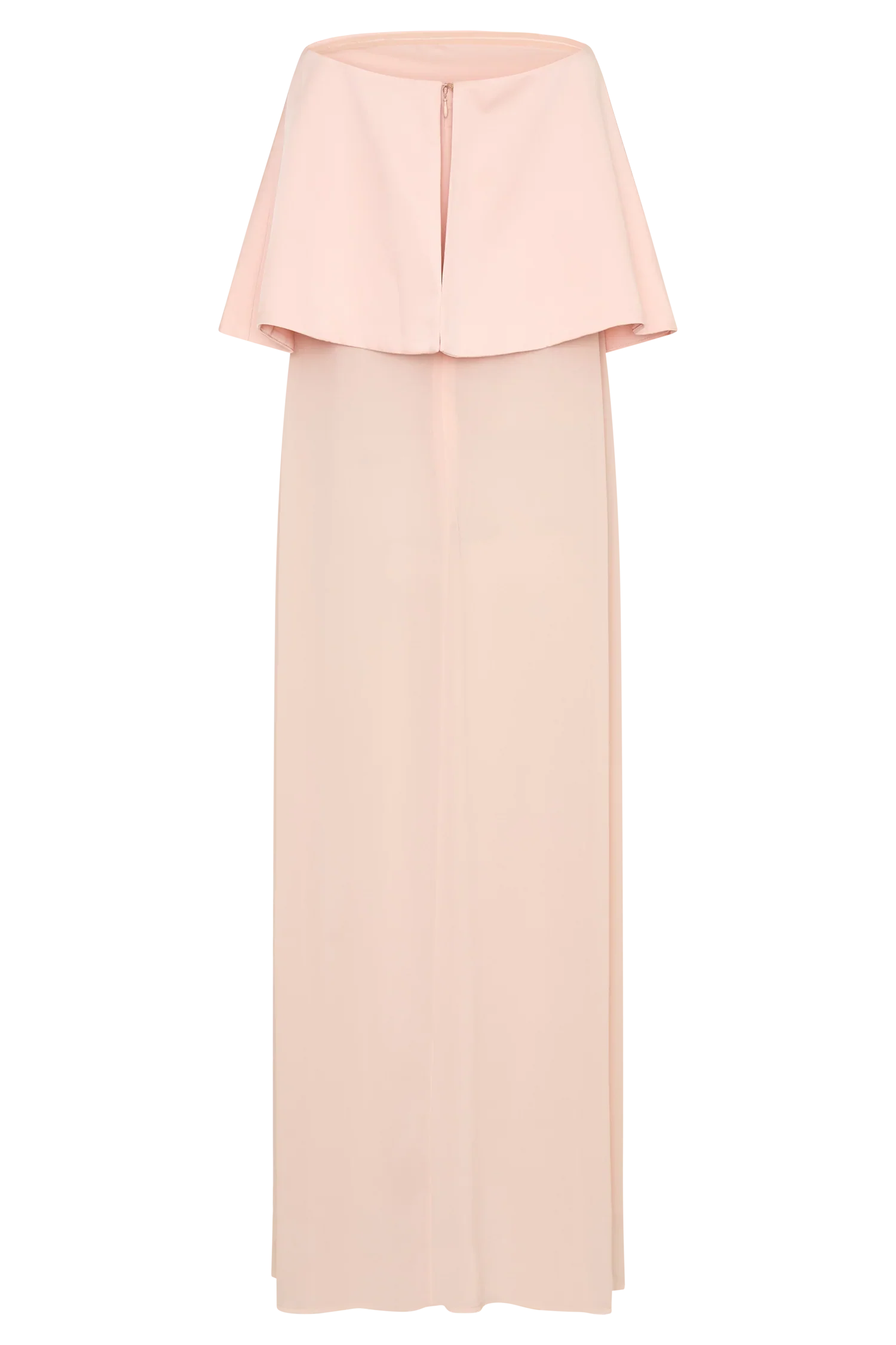 Sophia Satin Strapless Maxi Dress Peach