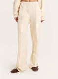 Cream 4th Wide Leg Branded Joggers