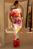 Clara Large Multi Placement Floral Print Maxi Skirt