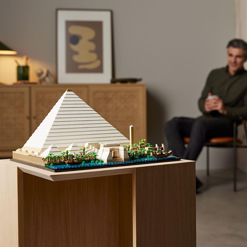 LEGO Architecture Great Pyramid of Giza Set 21058 Home Décor Model Building Kit Creative DIY Activity Famous Landmarks Collection