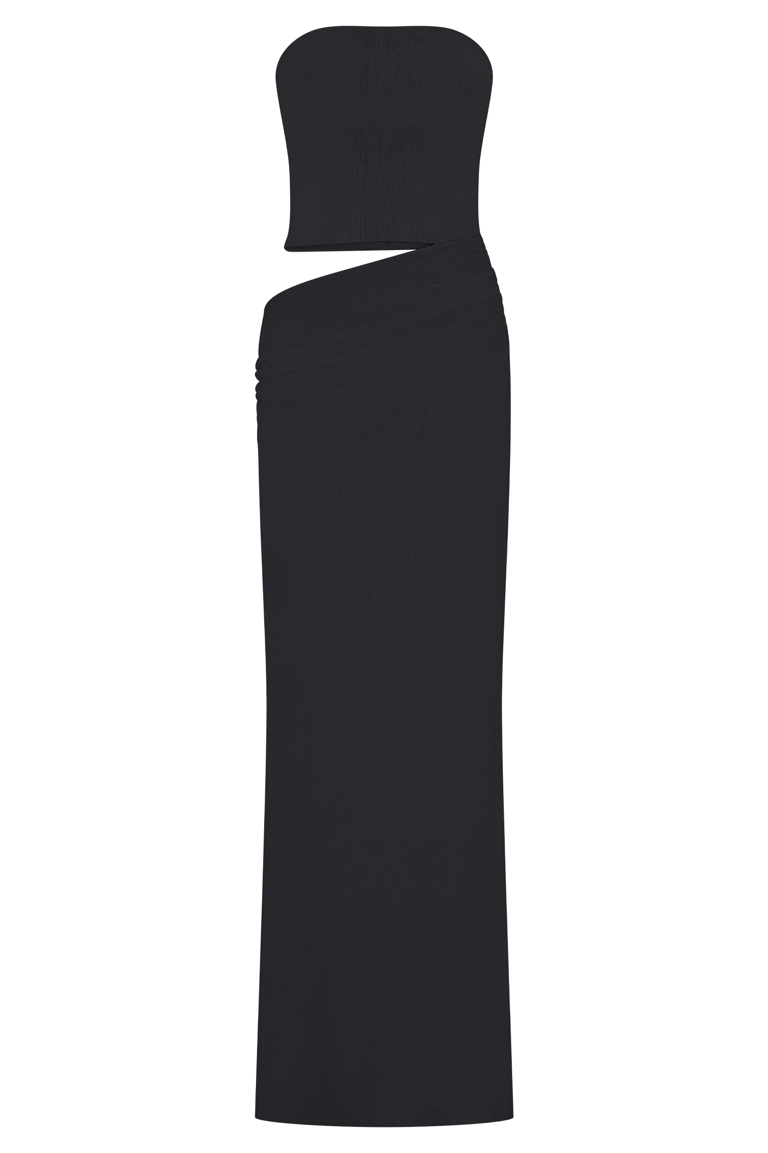 Jasiel Strapless Knit Maxi Dress Black