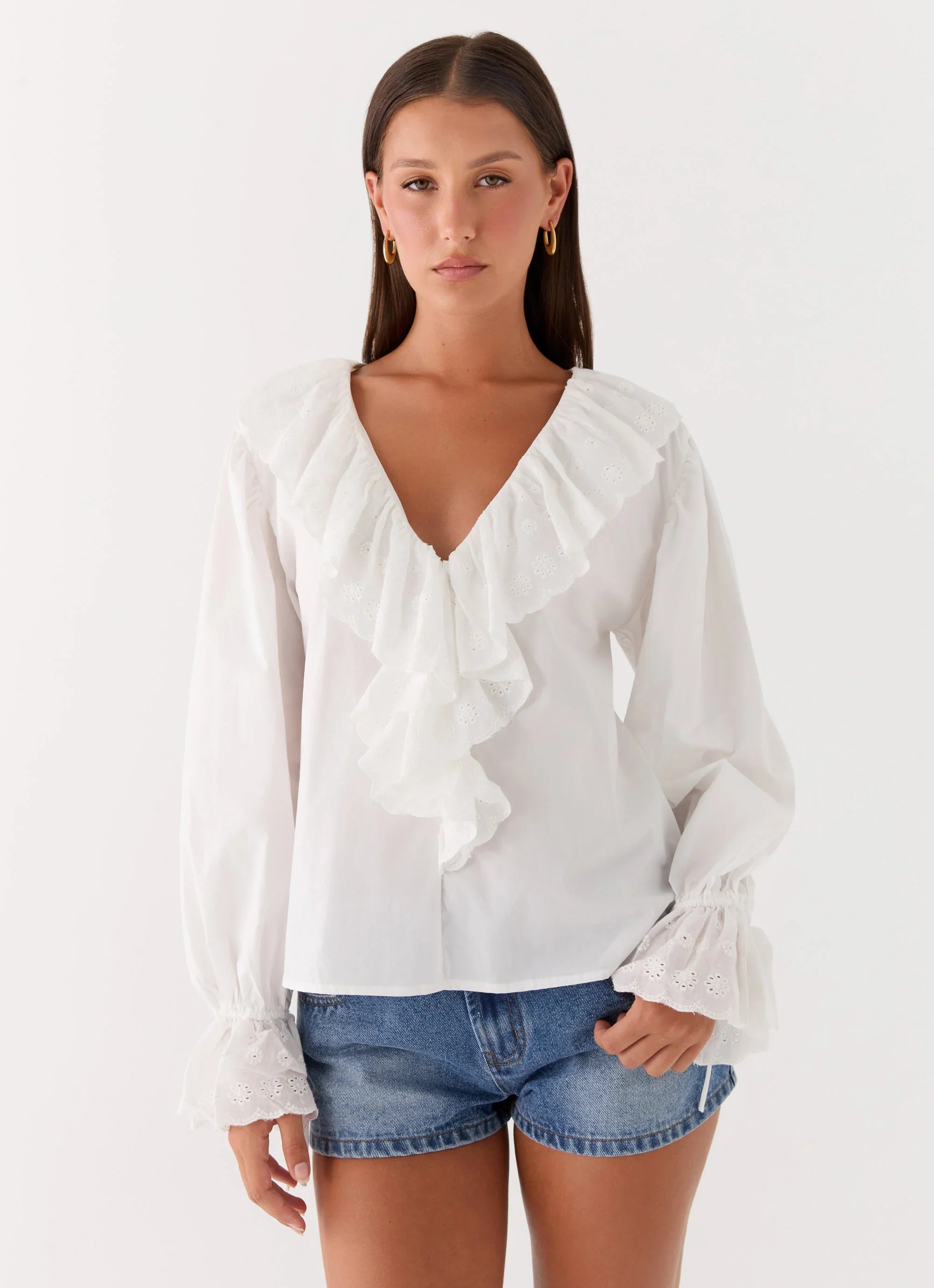 Verrin Cotton Blouse White