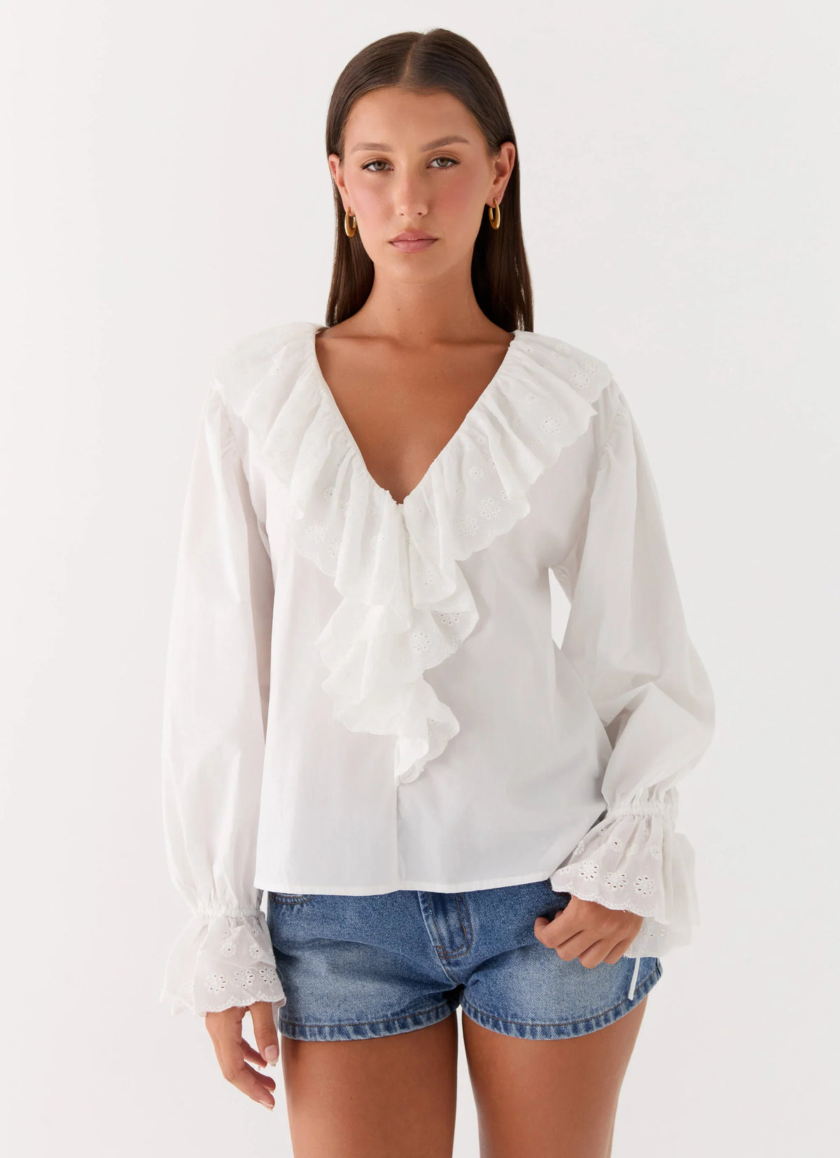 Verrin Cotton Blouse White