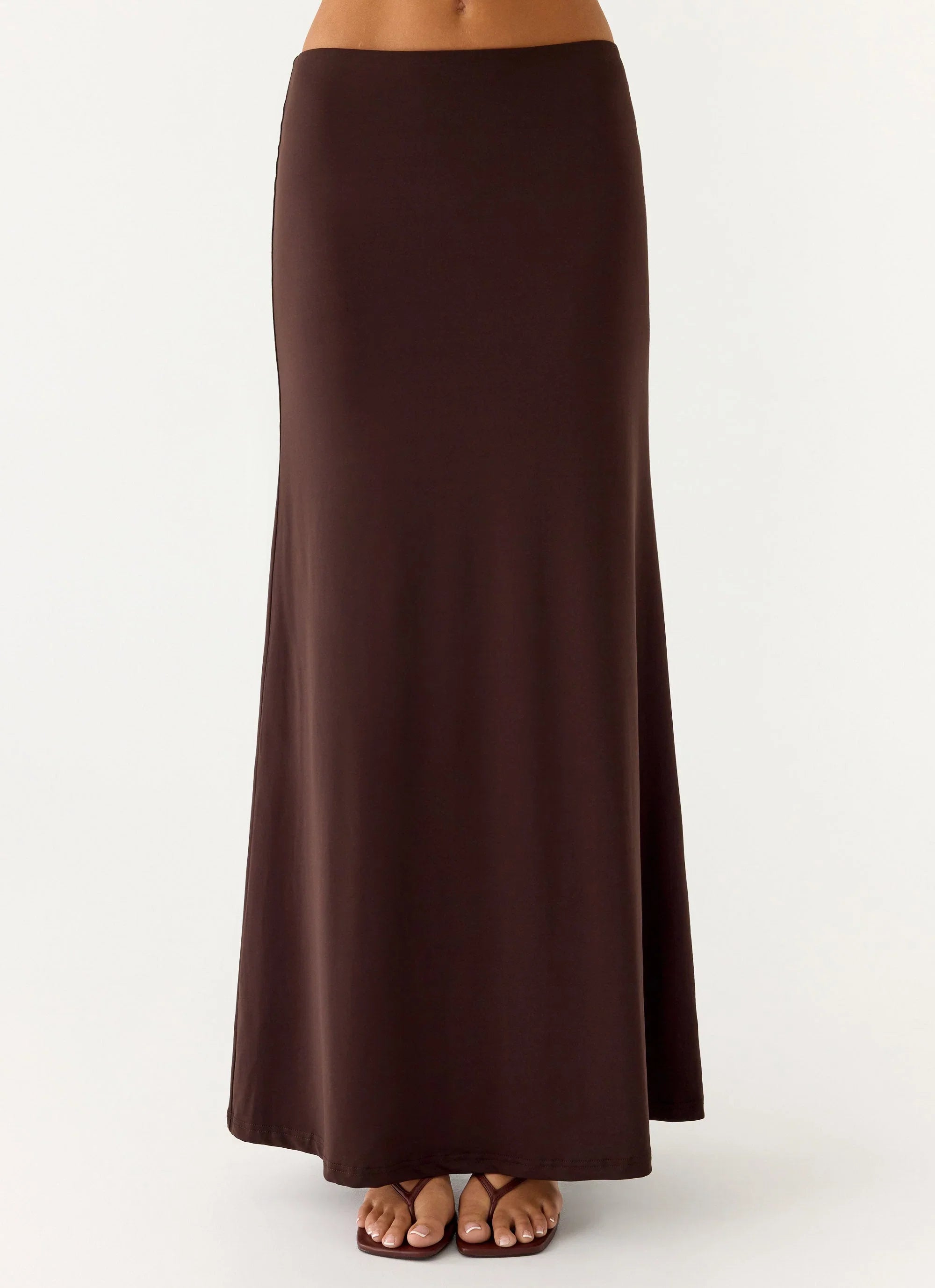 Like A Flower Maxi Skirt Chocolate