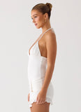 Keep A Beat Mini Dress Ivory