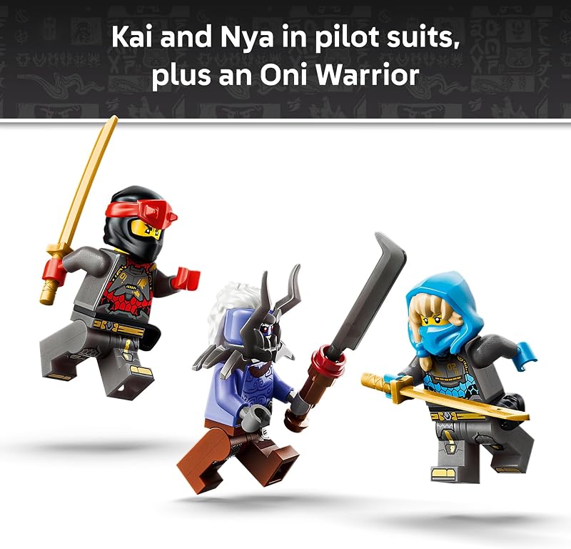 LEGO NINJAGO The Twin Titan Mechs 71870 Building Toys for Boys Girls Ages 12 Posable Mech Action Figures 3 Minifigures 1707 pieces Gift for Birthdays