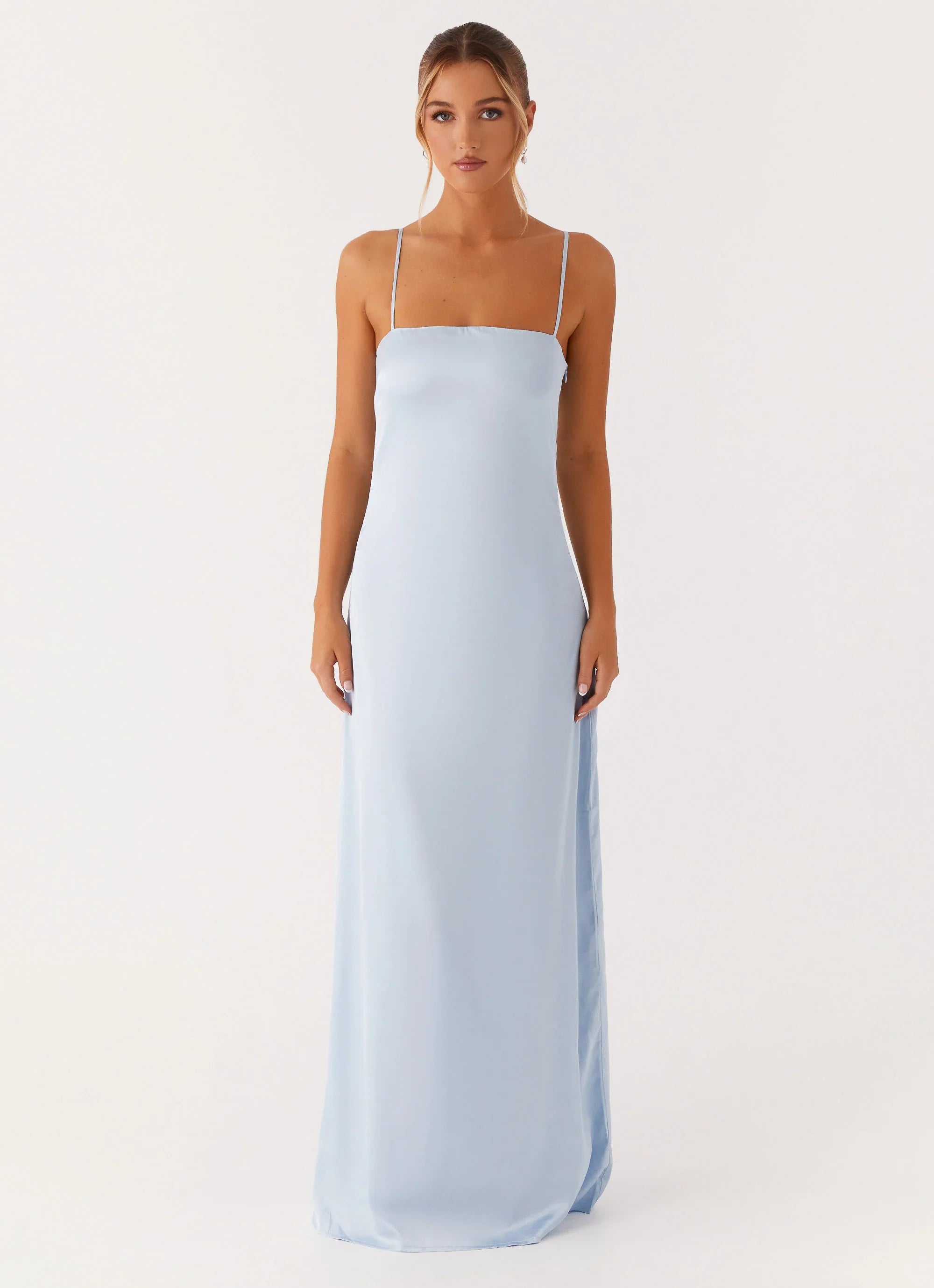 Aster Bloom Maxi Dress Blue