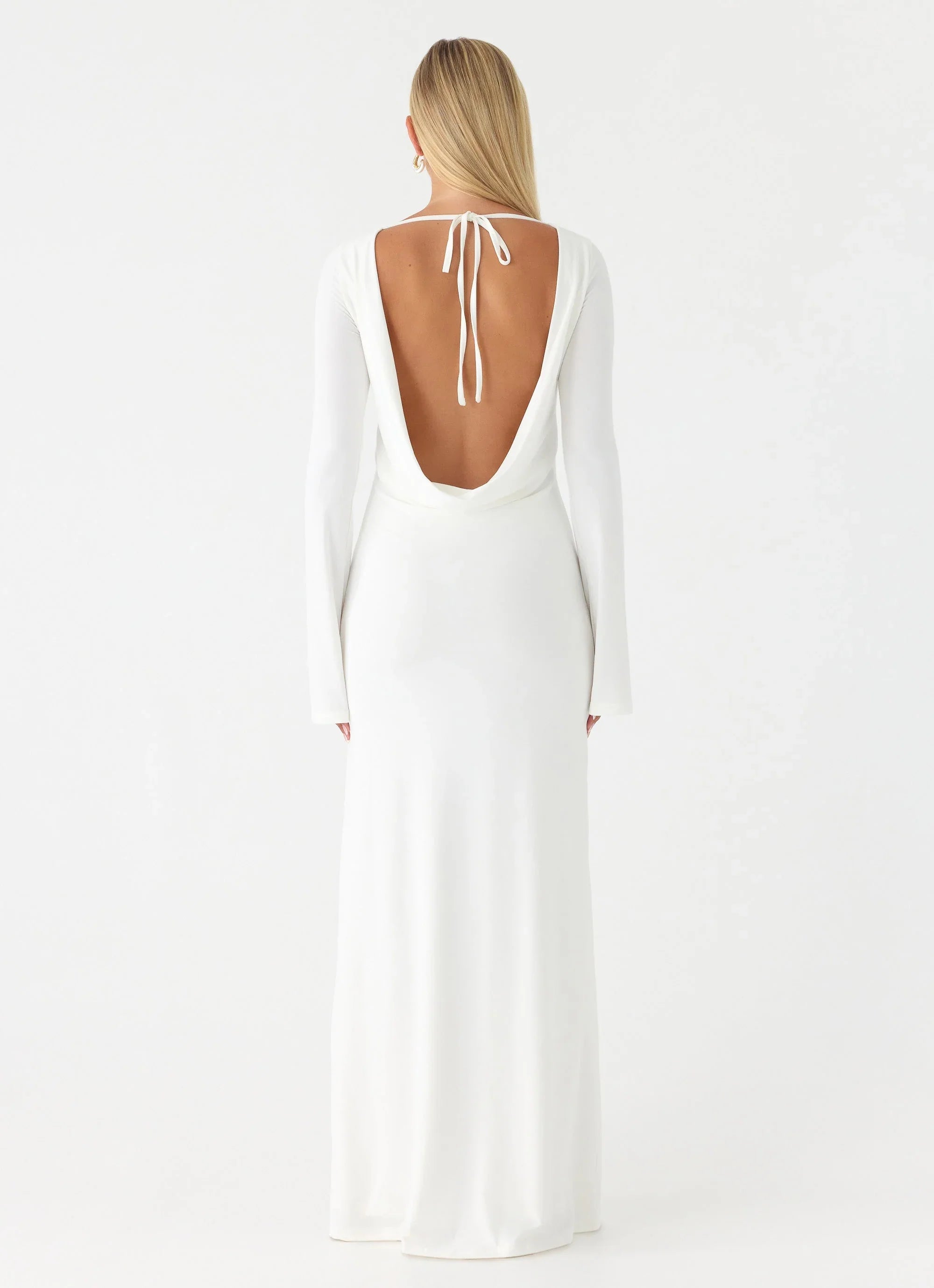 Elmont Long Sleeve Maxi Dress White