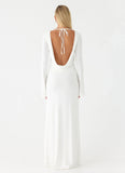Elmont Long Sleeve Maxi Dress White