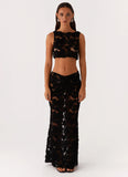 Fiorella Floret Maxi Skirt Black