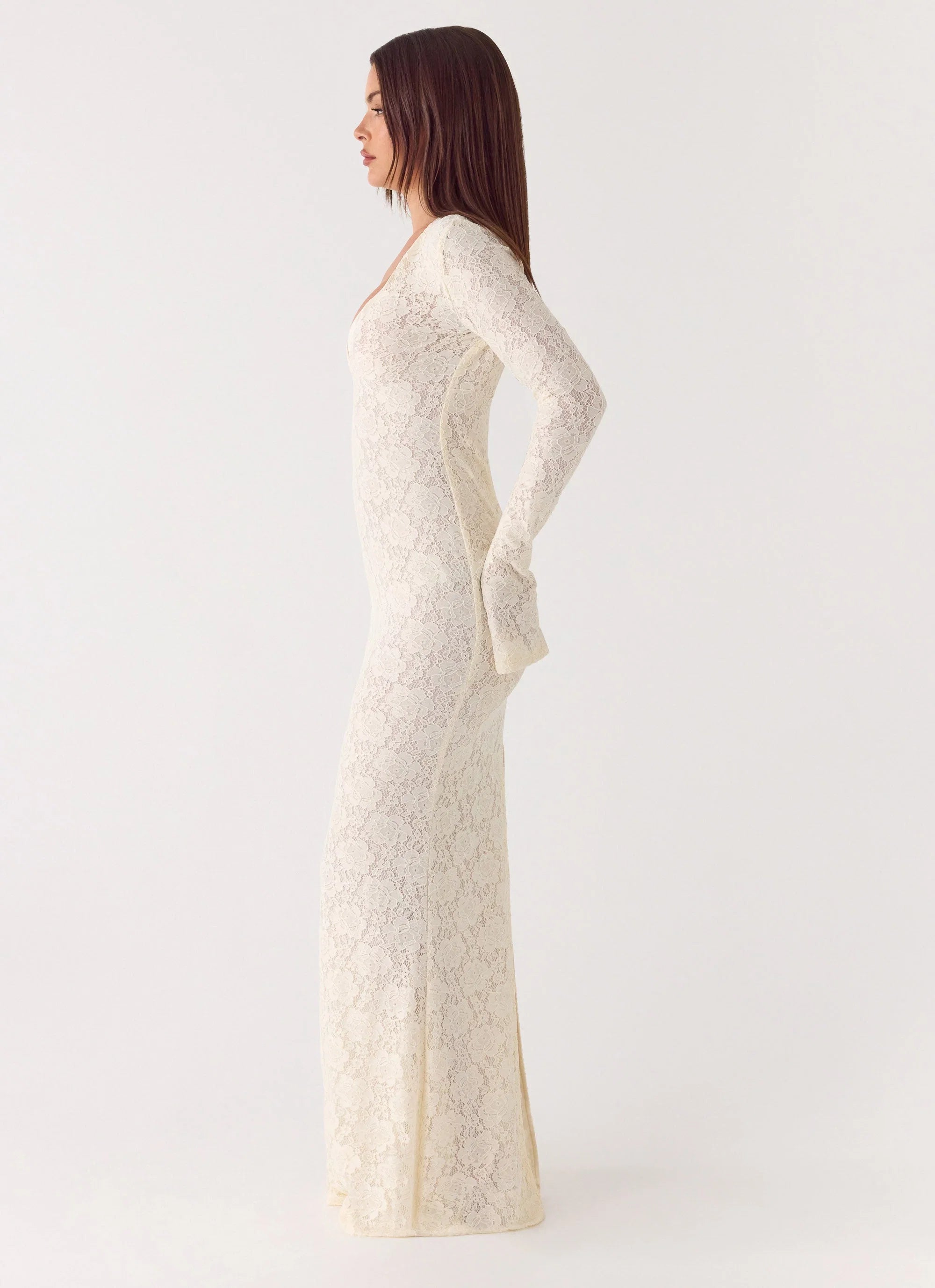 Astoria Long Sleeve Maxi Dress Ivory