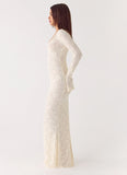 Astoria Long Sleeve Maxi Dress Ivory