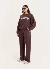 Chocolate Fourth Branded Oversized Sweatshirt