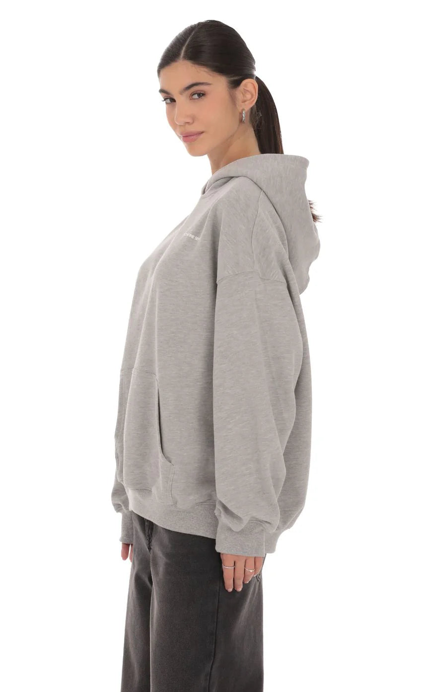 Fleece Lucy Hoodie in Grey