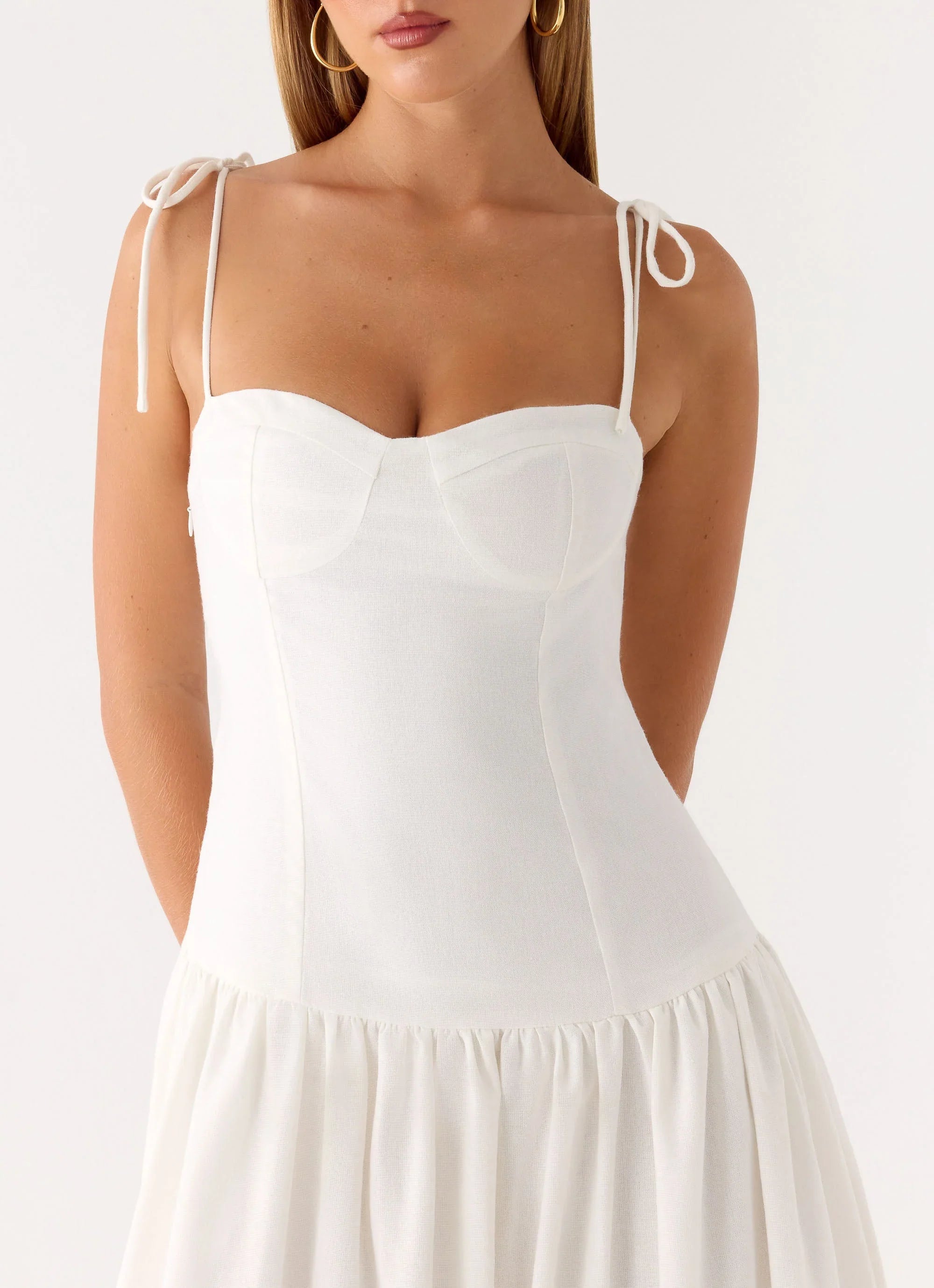 Giovanna Linen Maxi Dress White