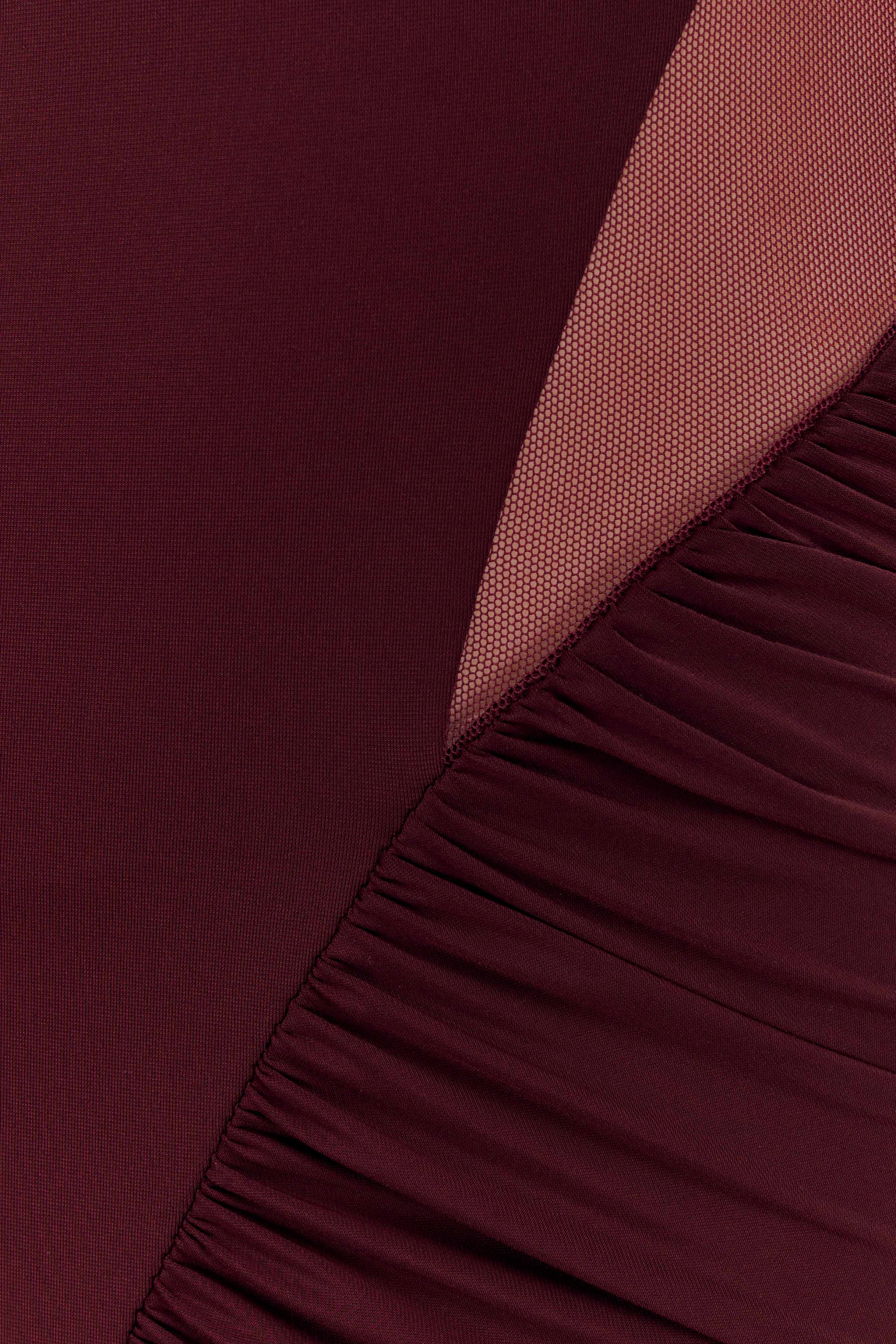 Louanne Slinky Long Sleeve Maxi Dress Burgundy