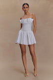 Janis Cotton Frill Mini Dress White