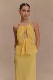 Korra Chiffon Halter Top Butterscotch
